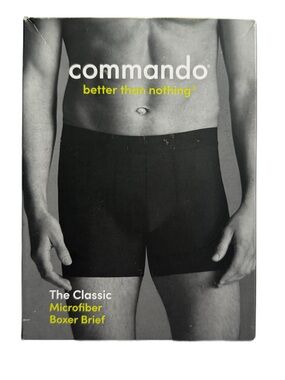 Commando The Classic Microfiber Boxer Brief Size XL NWT Black